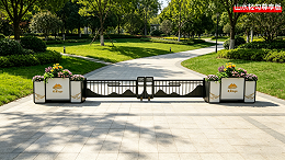 移动伸缩花箱护栏