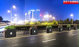 智慧发光移动花箱护栏