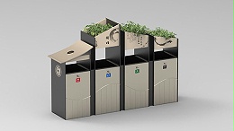 筑巢分类果皮箱