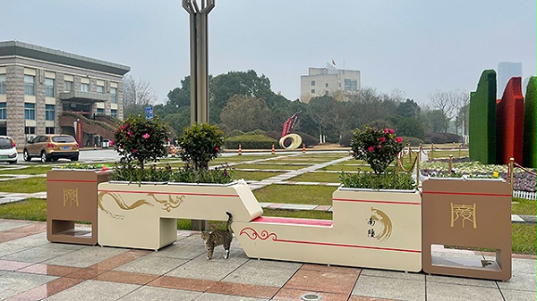 广场休闲隔离组合座椅花箱
