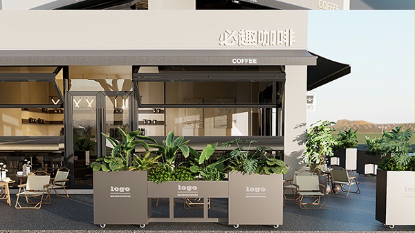 现代新城隔离花箱