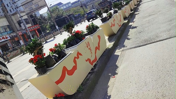 道路机非隔离不锈钢组合花箱