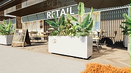 商业街区景观隔离组合花箱