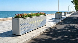 烟台体育馆不锈钢花箱（滨海步道）