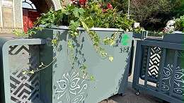 户外人行道隔离做移动式花箱的好处是什么?