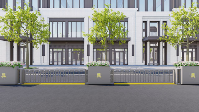 市政道路中央隔离带伸缩式花箱护栏