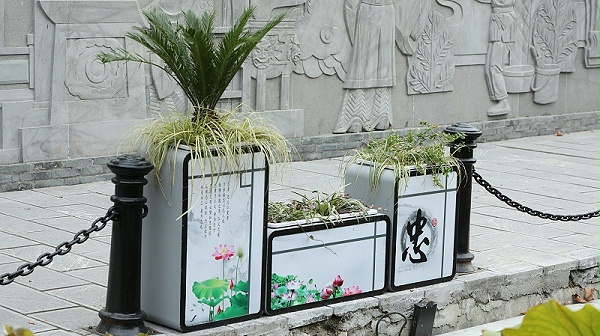 合肥包公祠纸短情长花箱景观案例 朗汀园林 文旅花箱