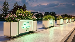 带轮子可移动的景观花箱