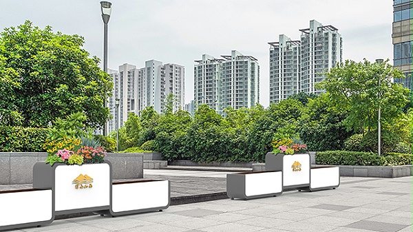 别墅庭院座椅花箱定制
