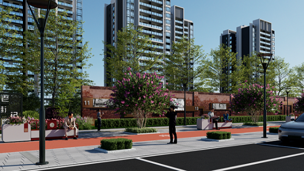 商业街区不锈钢花箱