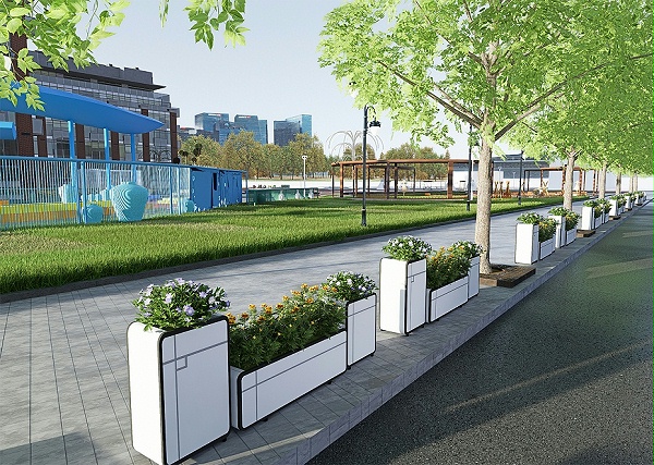 朗汀纸短情长市政道路公园景区不锈钢花箱06